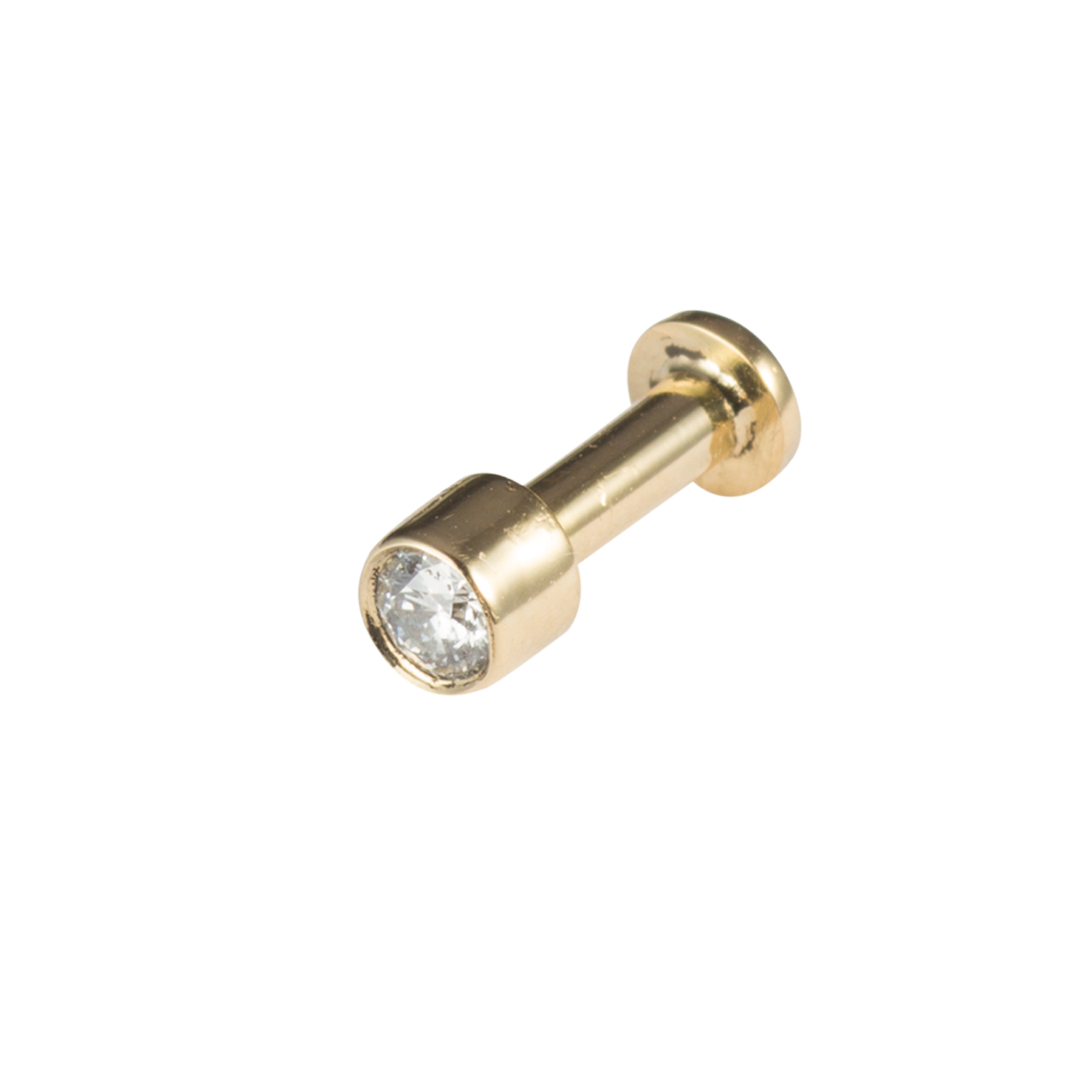 Labret-Stecker mit Brillant