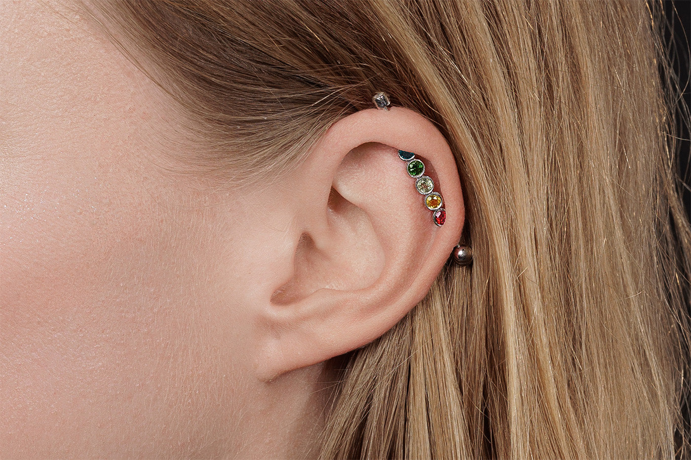 Industrial Piercing Rainbow