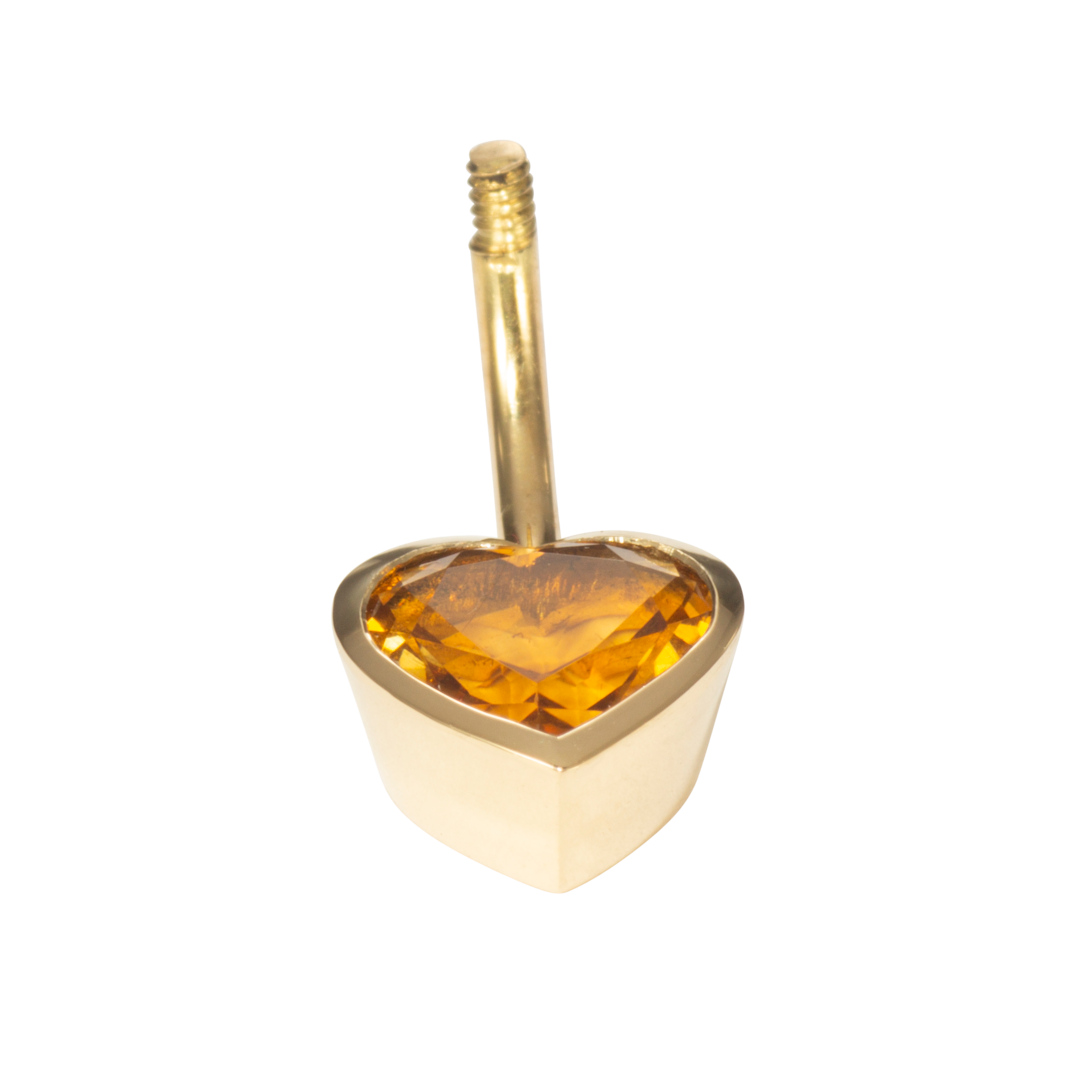 Piercingbanane mit Citrinherz