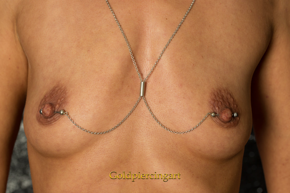 Halskette verschiebbar für Brustwarzenpiercings