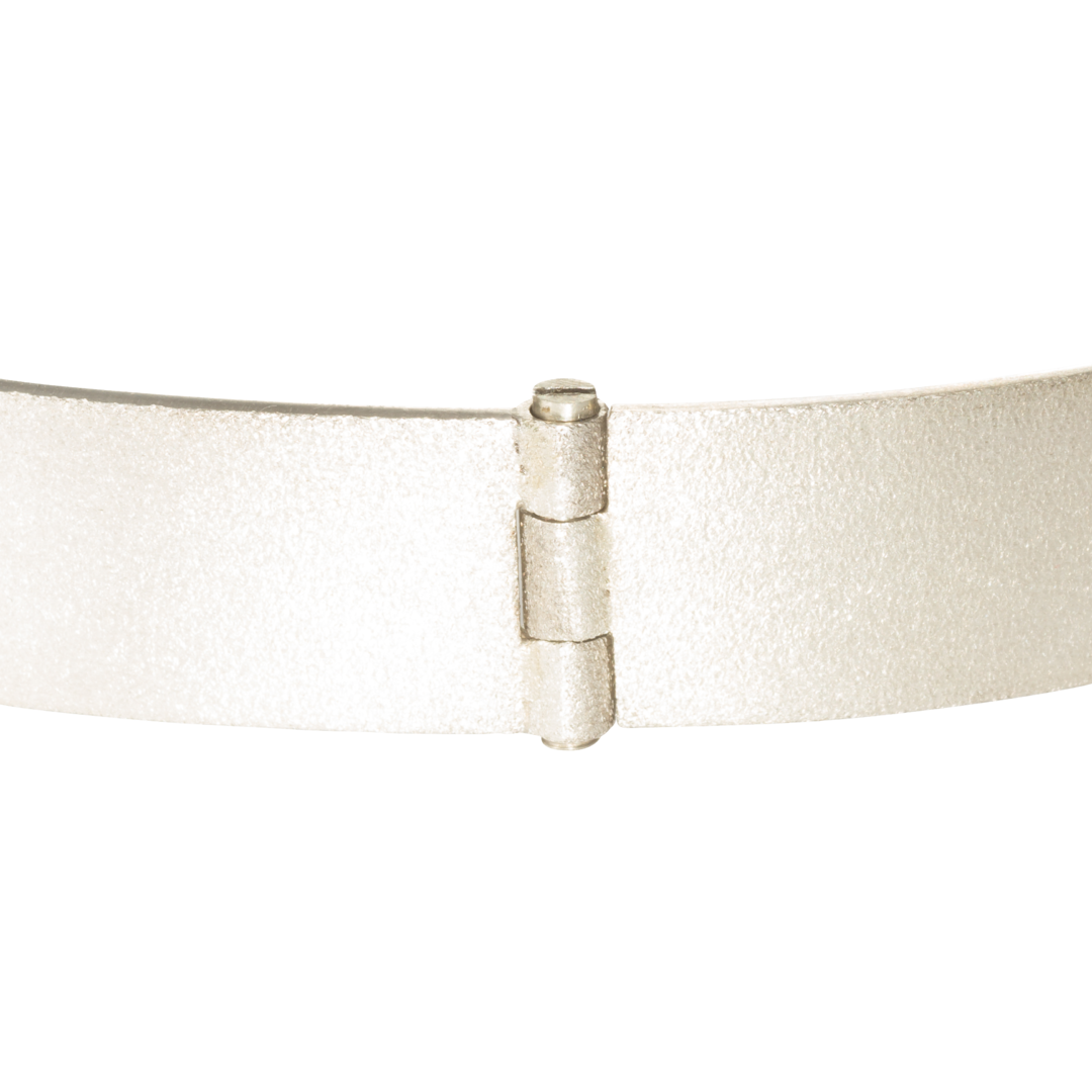 Verschraubbares maßgefertigtes Sklavenhalsband in Silber