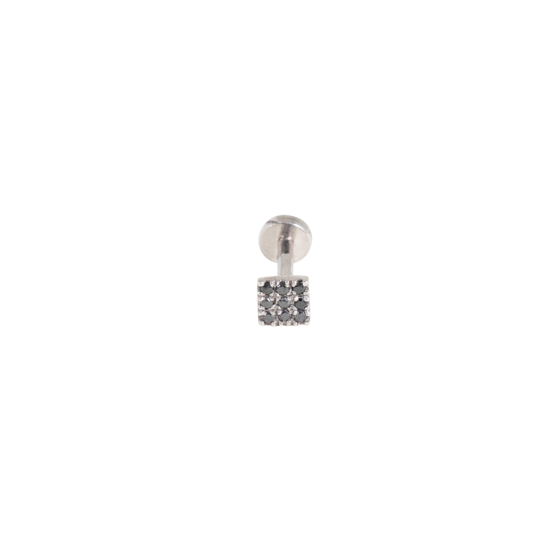 Labret-Stecker Brilliant Nine - Black Diamonds