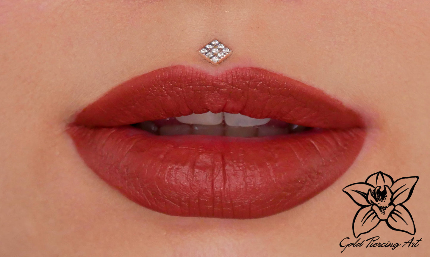 Labret Stud "Brilliant Nine"