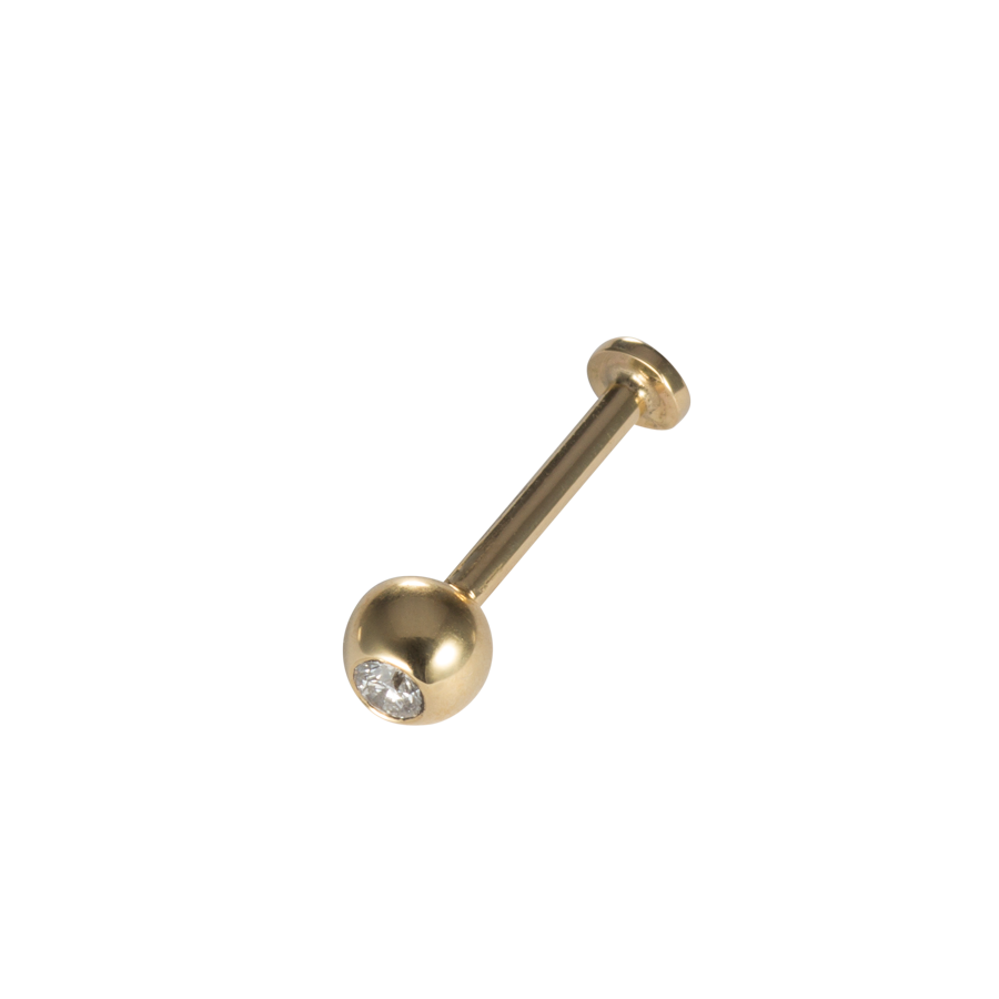 Labret-Stecker mit Brillant in 4 mm Kugel