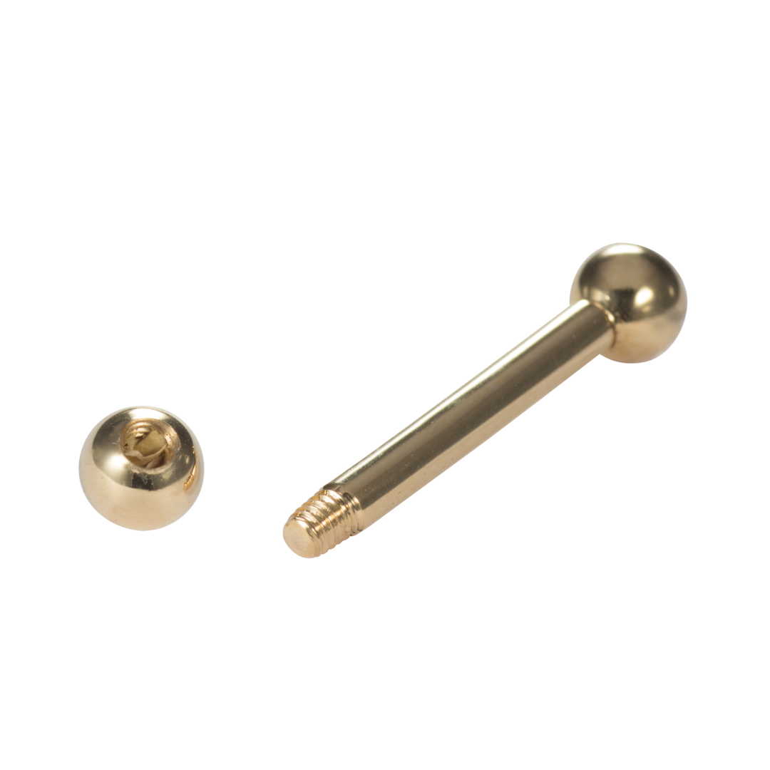 Piercing dumbbell in gold 750/000
