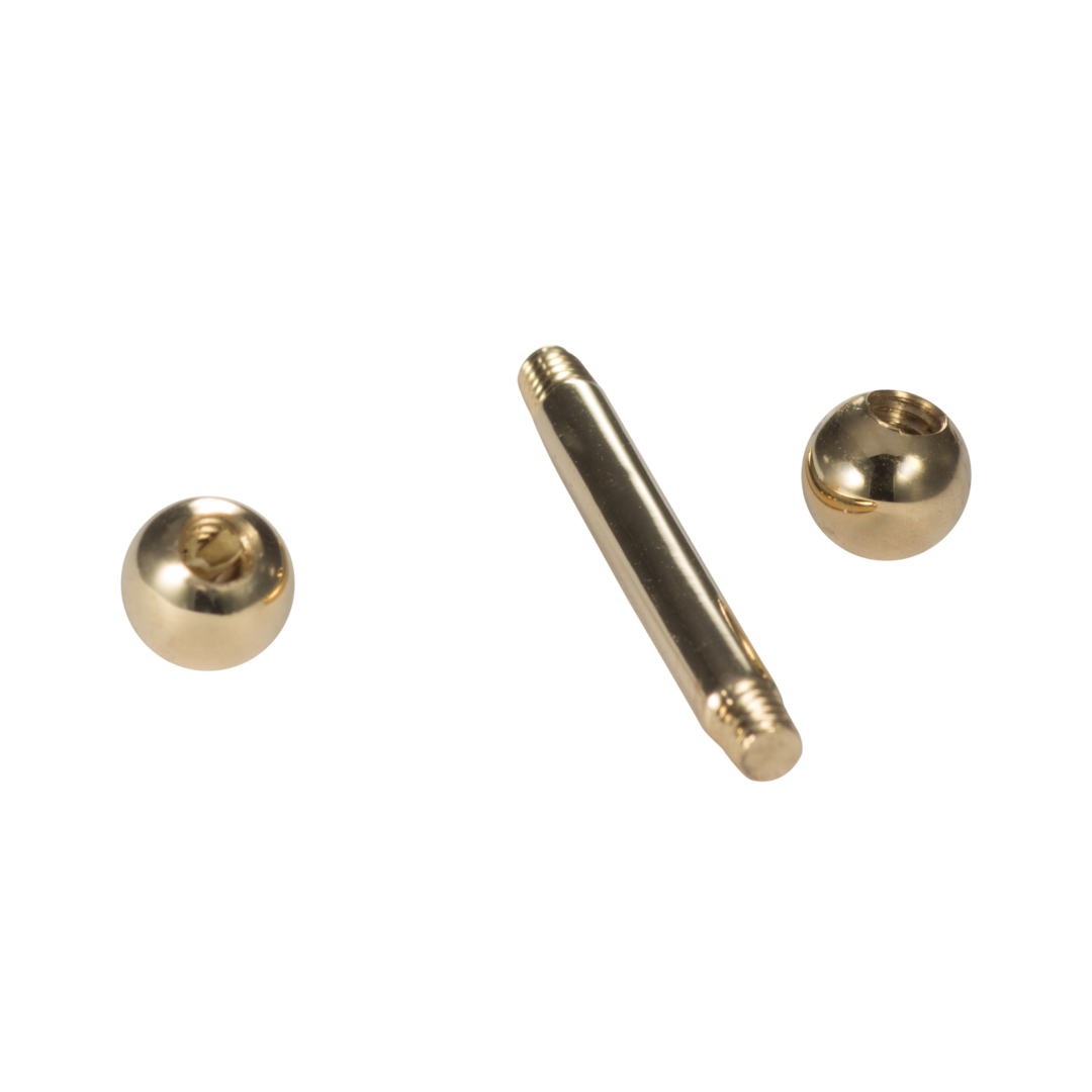 Piercing dumbbell in gold 750/000