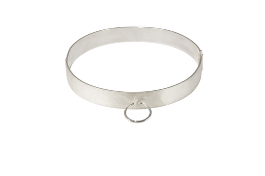 Verschraubbares maßgefertigtes Sklavenhalsband in Silber