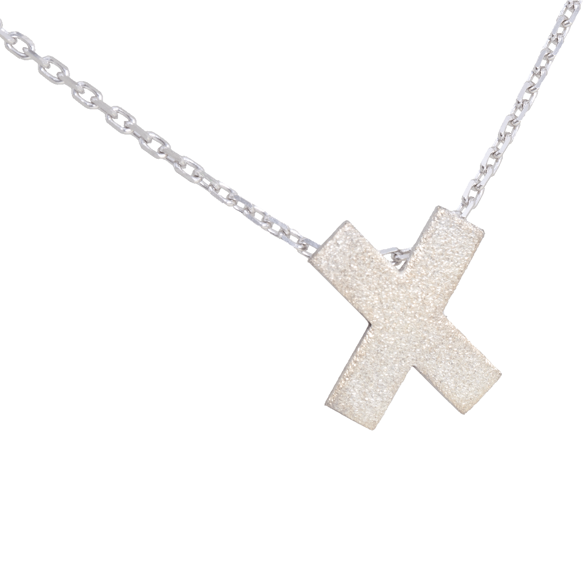 St. Andrew's cross pendant – Goldpiercingart