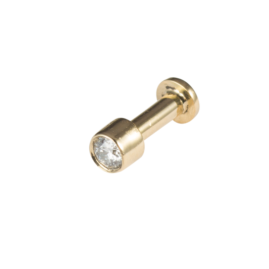 Labret-Stecker mit Brillant