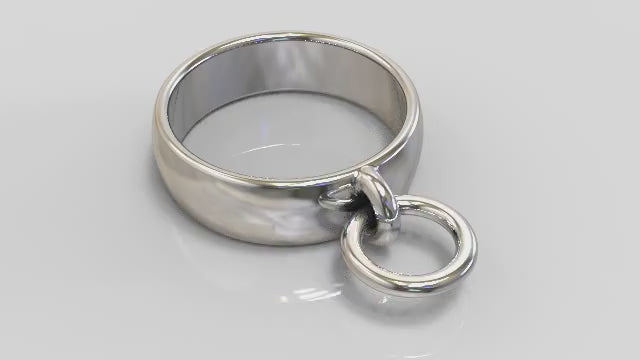 Brustpiercing Schmuck Stahl Ring der O in schwarz
