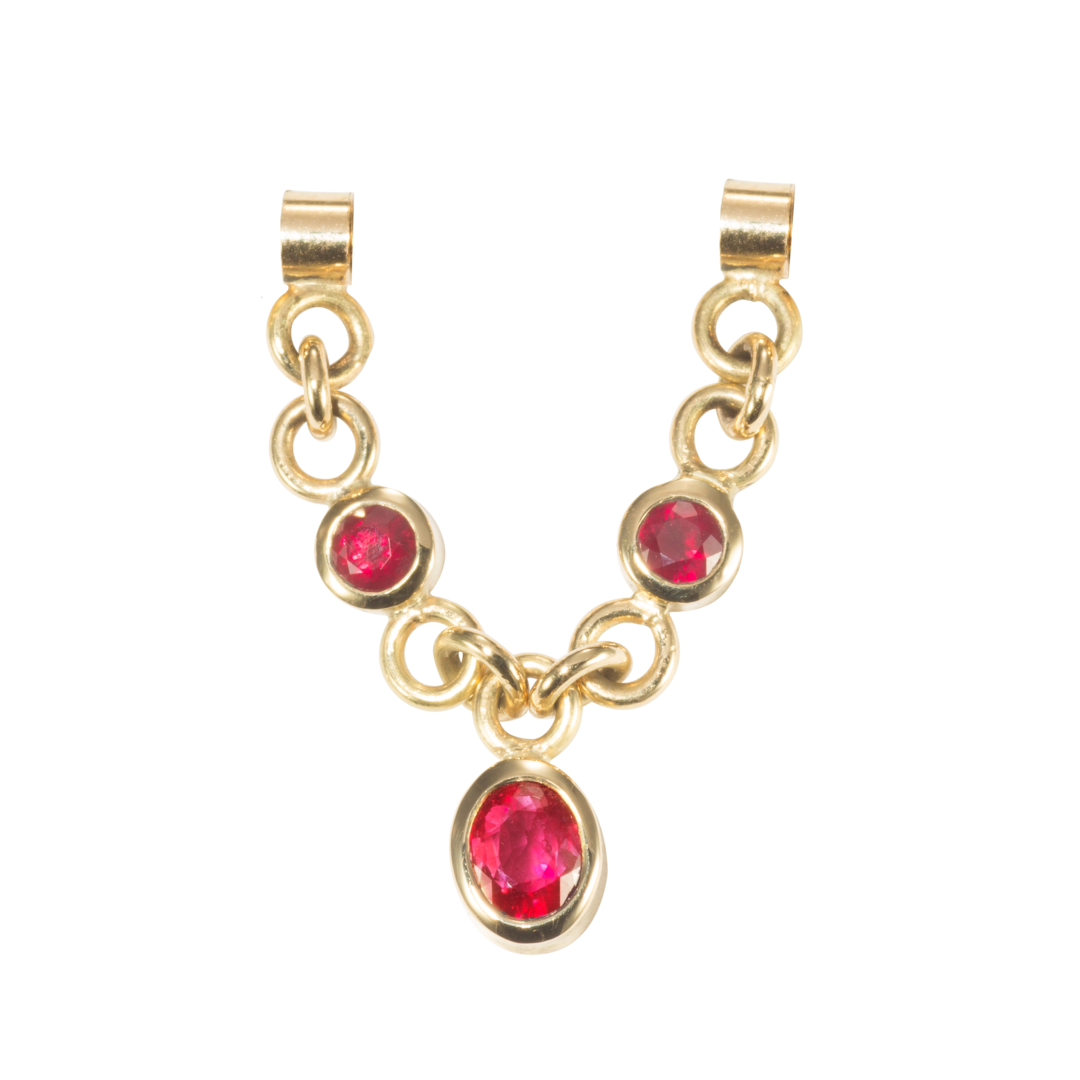 Nipple Pendant Yellow Gold 750/000 with Rubies