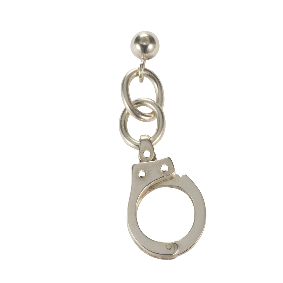 Clamping ball with handcuffs in 925 Silver