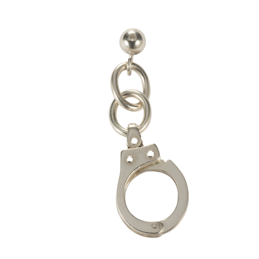 Clamping ball with handcuffs in 925 Silver