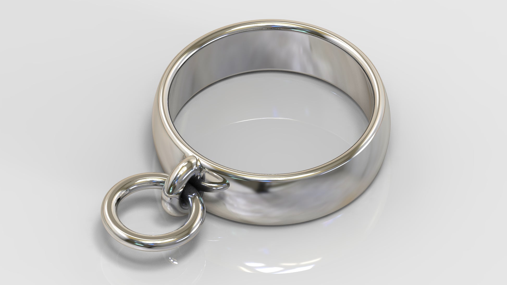 Ring of O Stainless Steel Narrow Silver Story of O BDSM -  Norway