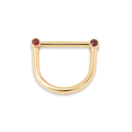 Shackle in 18-karat Gold with Diamonds and Rubies